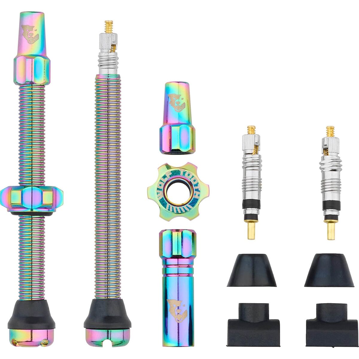 Image of Wolf Tooth Components Tubeless Valve Stems Rainbow, 44mm