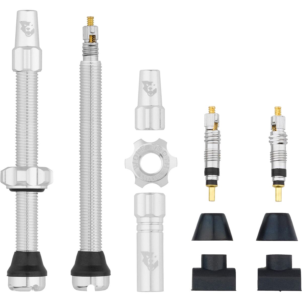 Image of Wolf Tooth Components Tubeless Valve Stems Raw Silver, 60mm