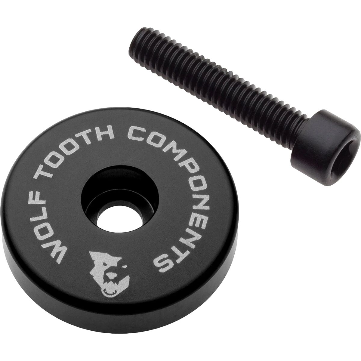 Image of Wolf Tooth Components Ultralight Stem Cap w/ Integrated Spacer Black, 5mm Spacer