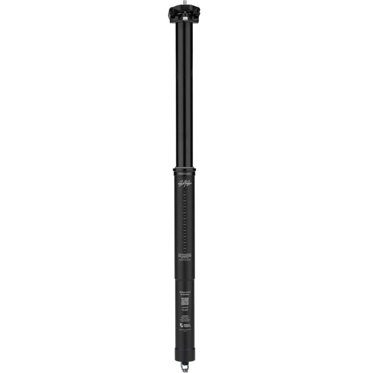 Image of Wolf Tooth Components Resolve 2 Dropper Seatpost Black, 30.9mm, 200mm