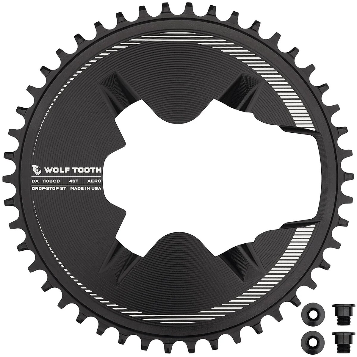 Image of Wolf Tooth Components Dura-Ace R9200 Aero Chainring Black, 50t