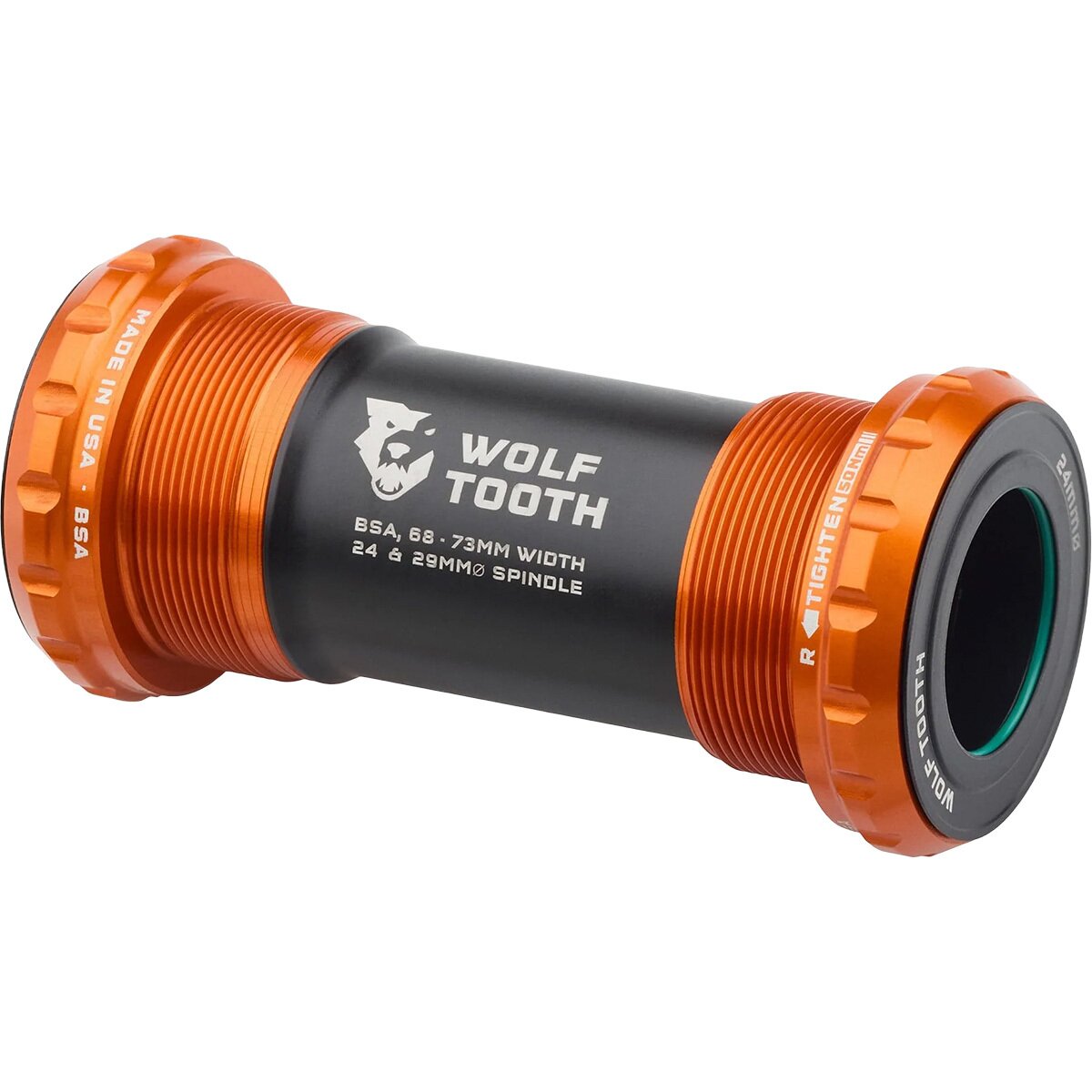 Image of Wolf Tooth Components BSA Bottom Bracket Orange, 24mm for Shimano