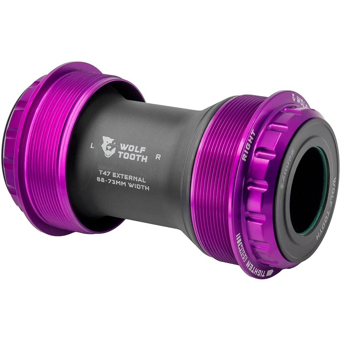 Image of Wolf Tooth Components T47 External Bottom Bracket Ultraviolet Purple, 24mm for Shimano