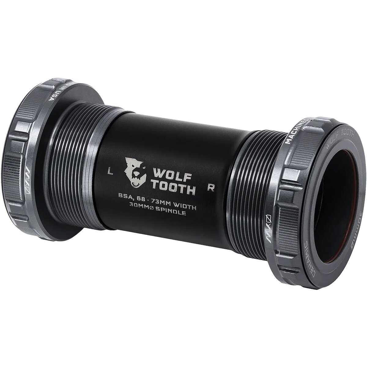Image of Wolf Tooth Components MK0 BSA Bottom Bracket Shadow Gray, 24mm for Shimano
