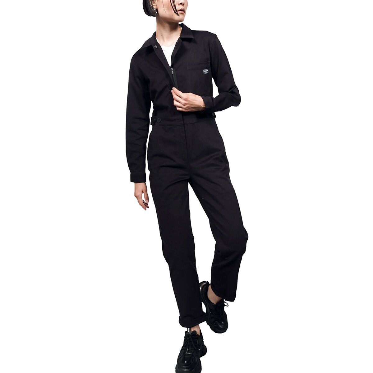 Image of Wildfang The Essential Long-Sleeve High Waisted Coverall Black, XS