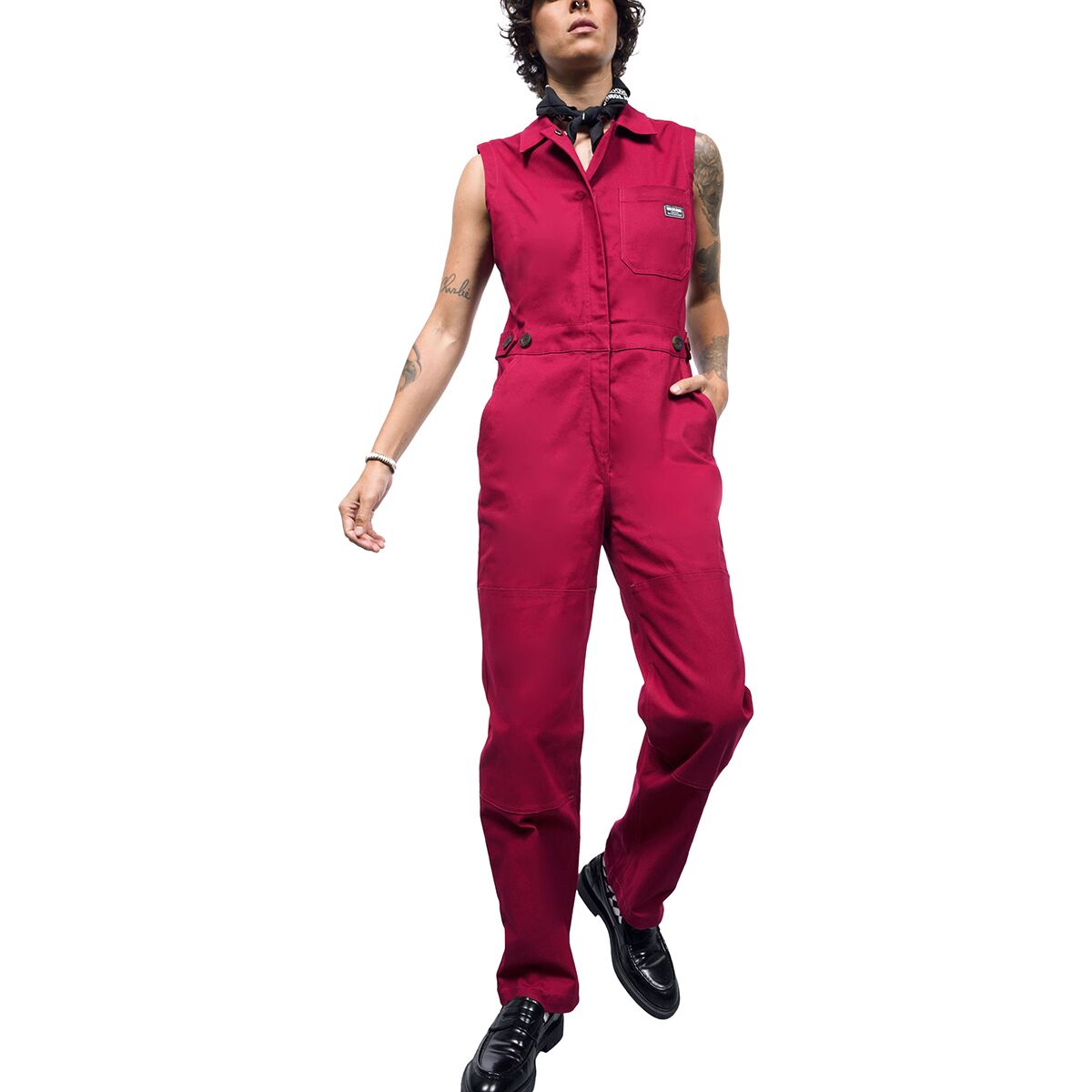 Wildfang Wildfang The Essential Sleeveless High Waisted Coverall Mulberry, M