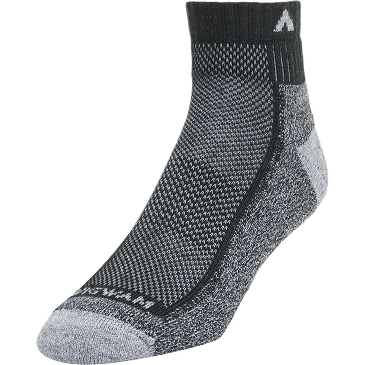 Image of Wigwam Cool-Lite Hiker Pro Quarter Sock Black/Grey, L