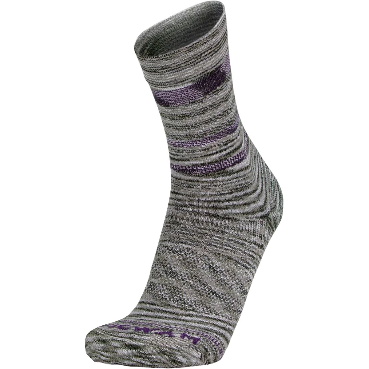 Image of Wigwam Bravura Mid-Crew Sock Granite, L