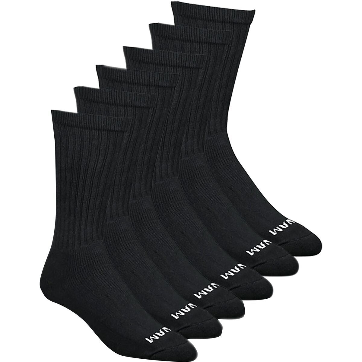 Image of Wigwam S60 Crew Sock - 6-Pack Black, L