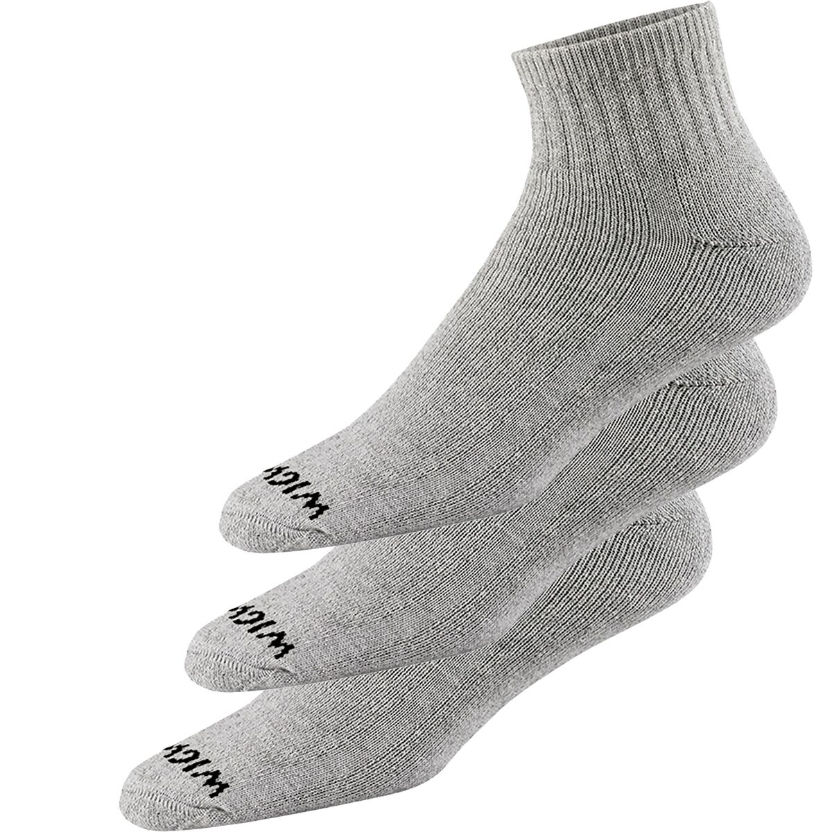 Image of Wigwam S60 Quarter Sock - 3-Pack Grey, L