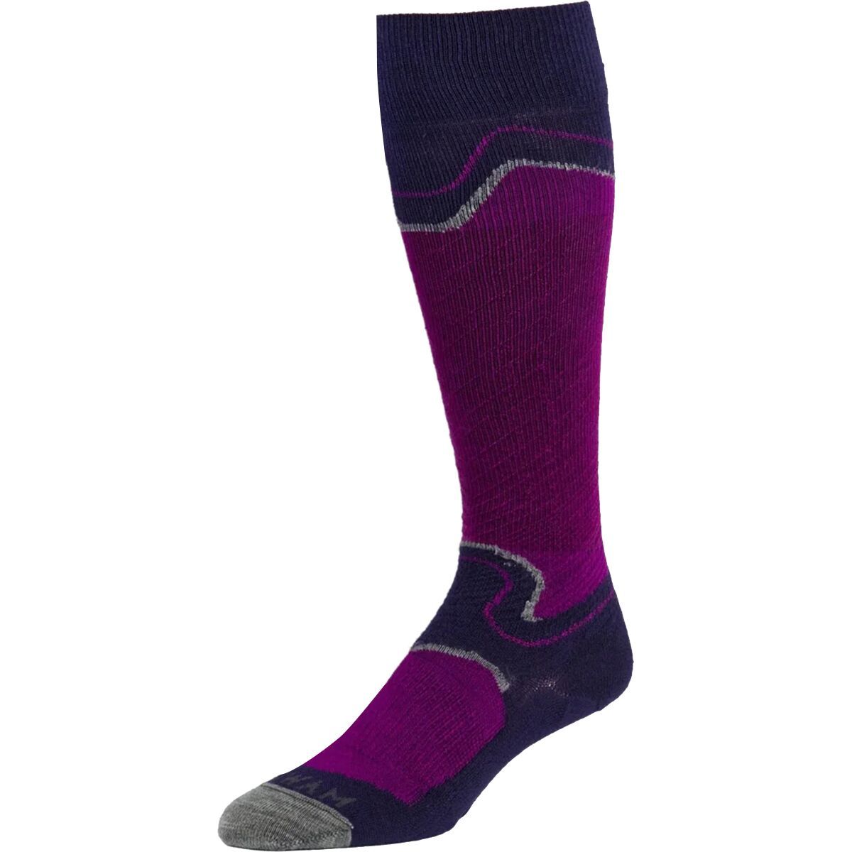 Wigwam Snow Junkie LWOTC Sock Hot Magenta, M