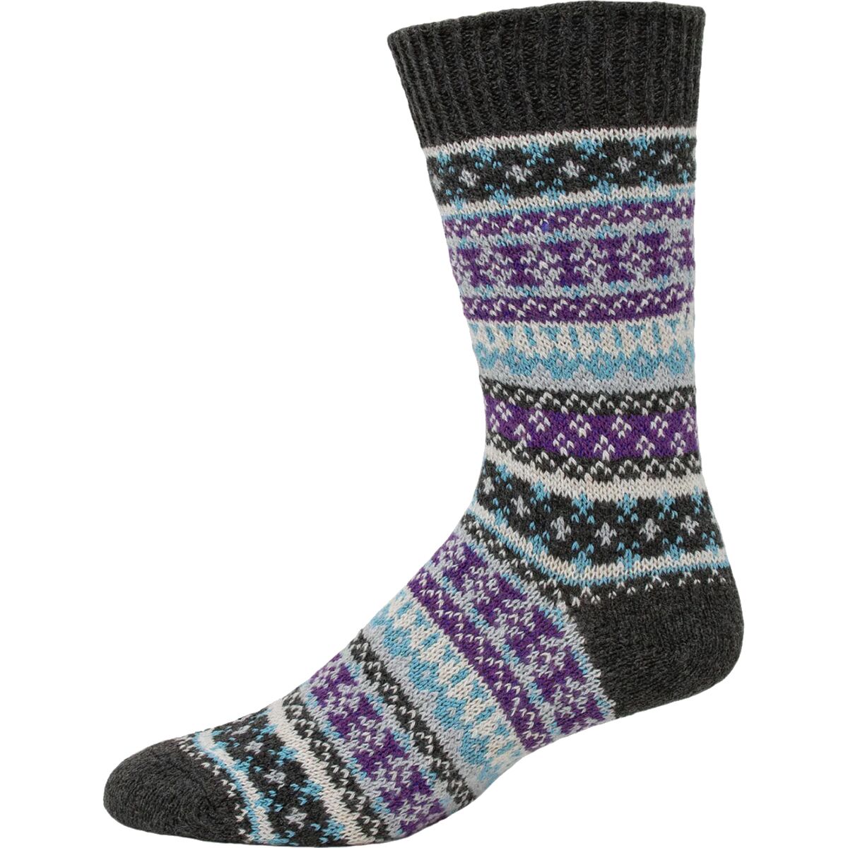 Image of Wigwam Fairisle Sock Charcoal, M