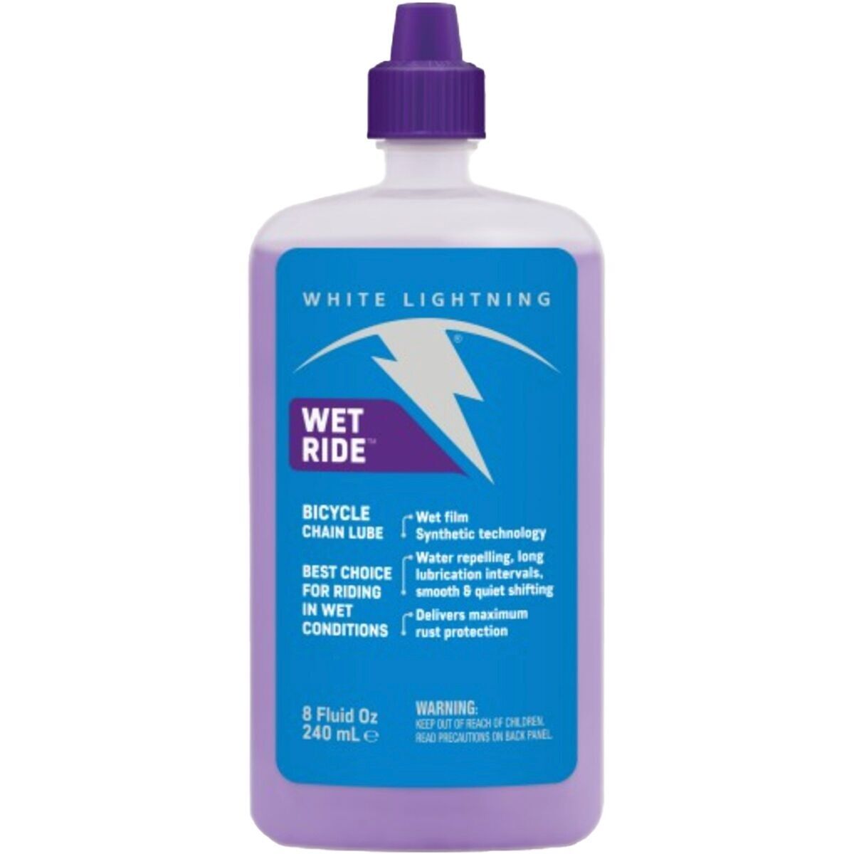 White Lightning White Lightning Wet Ride Chain Lube Drip, 4oz