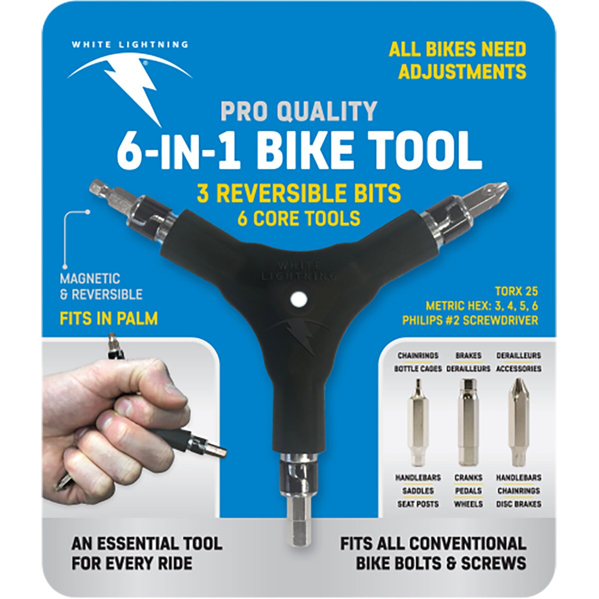 Image of White Lightning 6-In-1 Bike Tool One Color, One Size