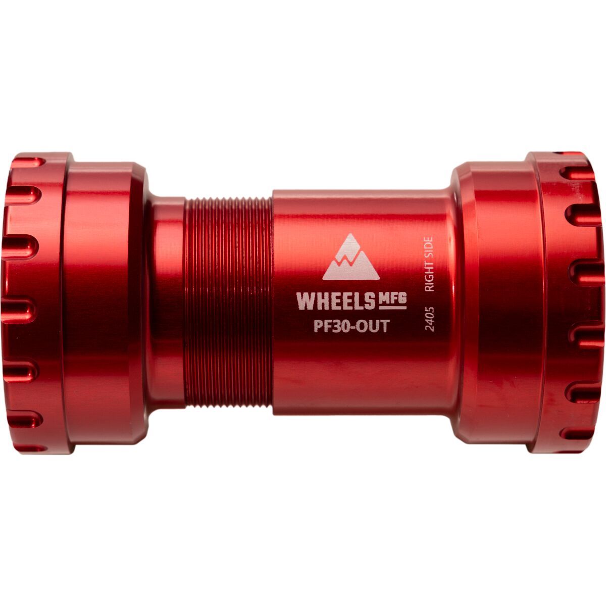 Image of Wheels Mfg PF30 Outboard Thread Together Bottom Bracket - ABEC-3 Red, 30mm
