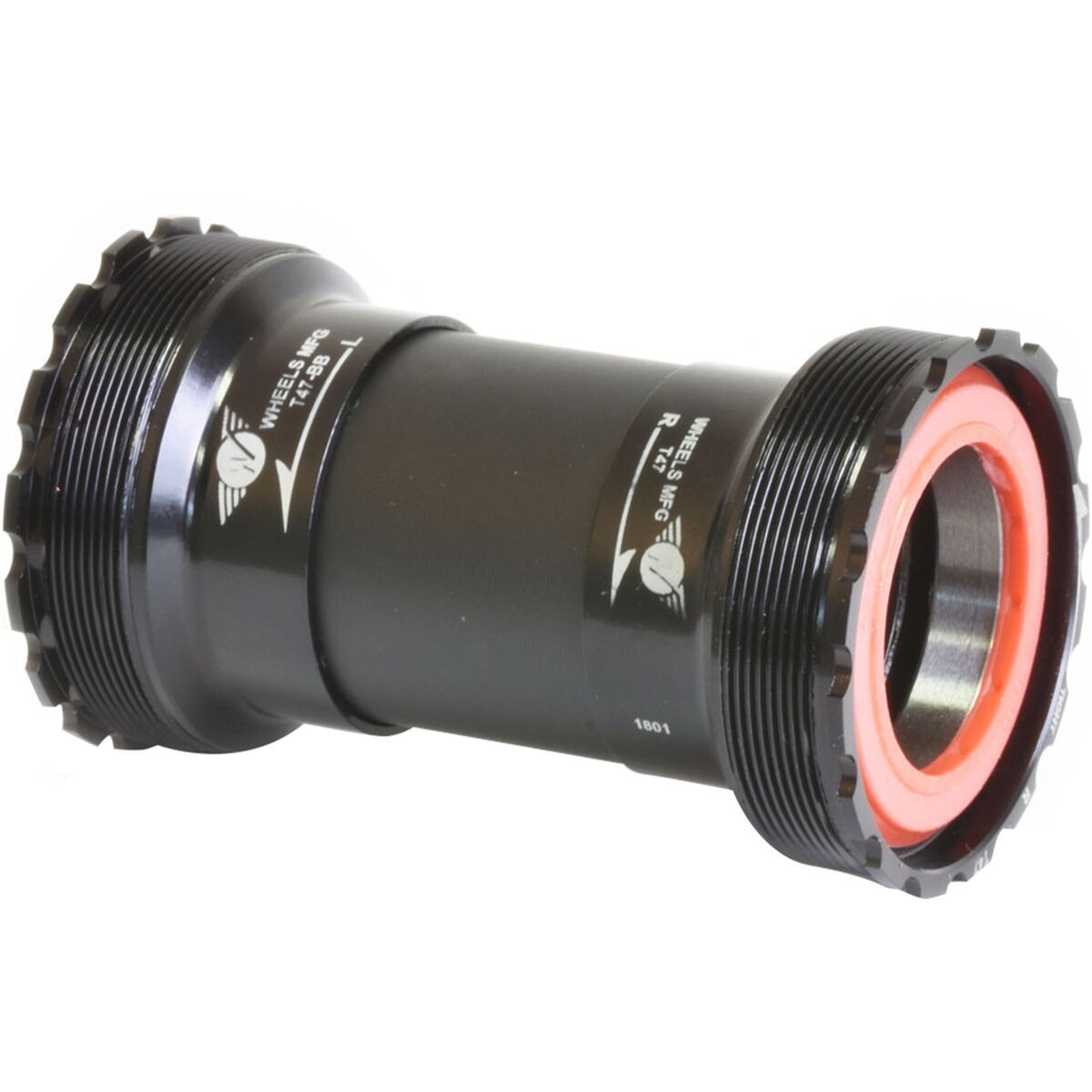 Image of Wheels Mfg T47 Inboard Bottom Bracket - ABEC-3 Black, 24mm, Shimano