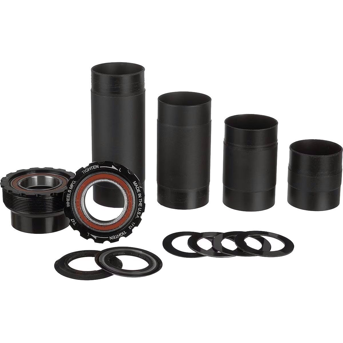Image of Wheels Mfg T47 Inboard Bottom Bracket - Angular Contact Black, GXP
