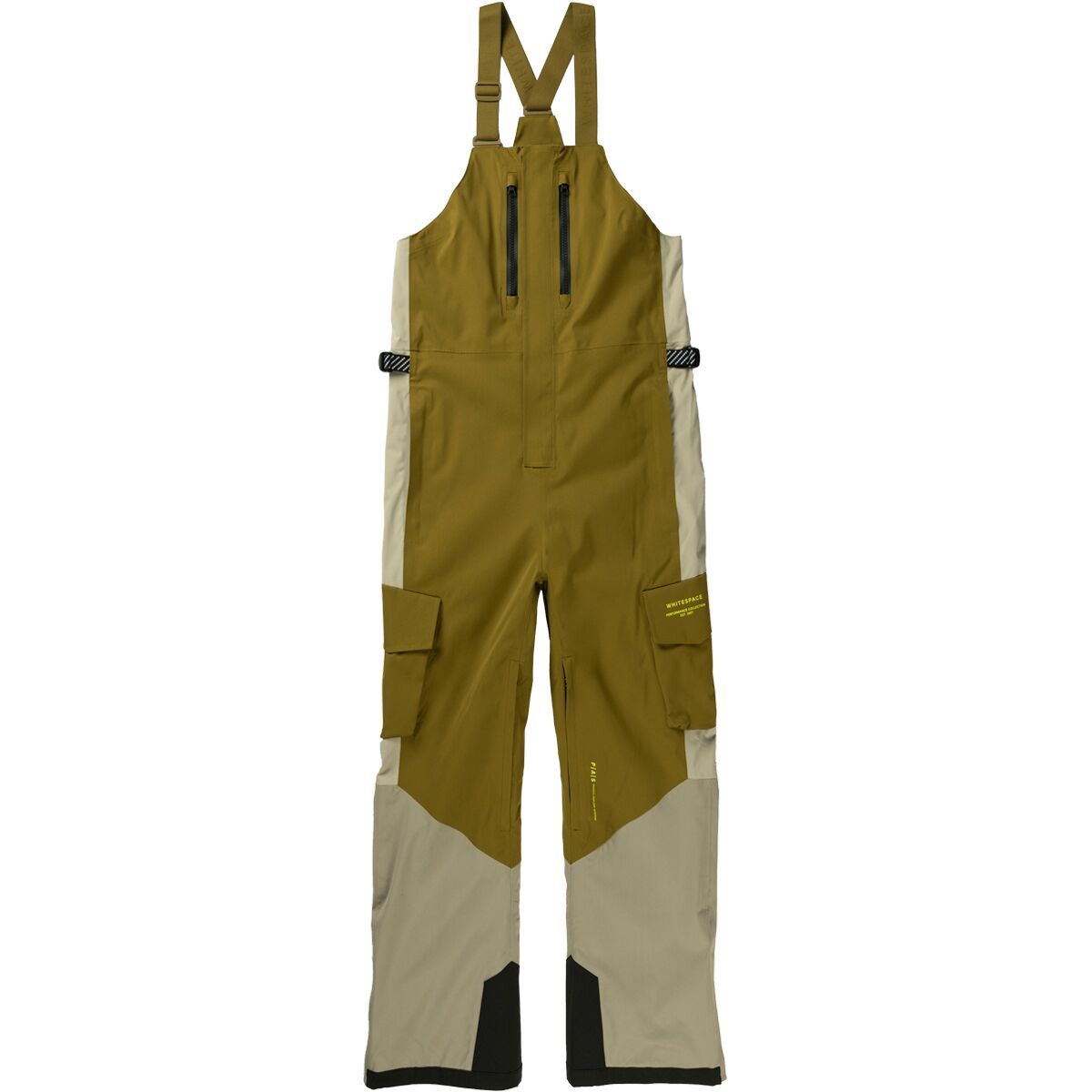 Image of WHITESPACE 2L Cargo Insulated Bib Pant - Men's Taupe/Green Khaki, S