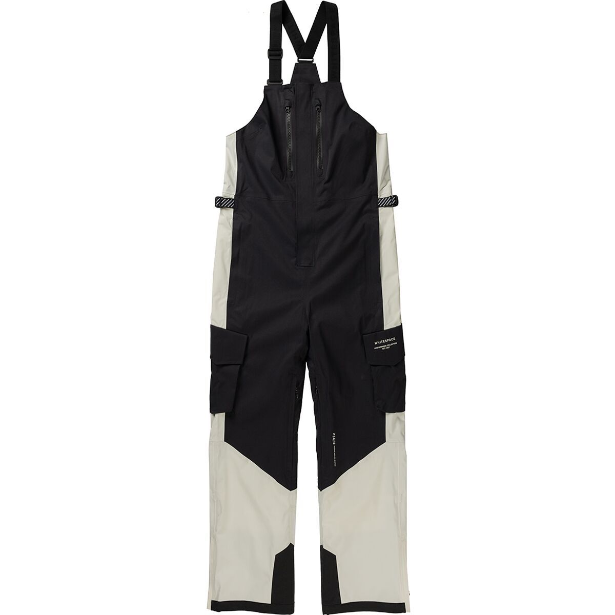WHITESPACE 2L Cargo Insulated Bib Pant - Men's Warm White/Black, L