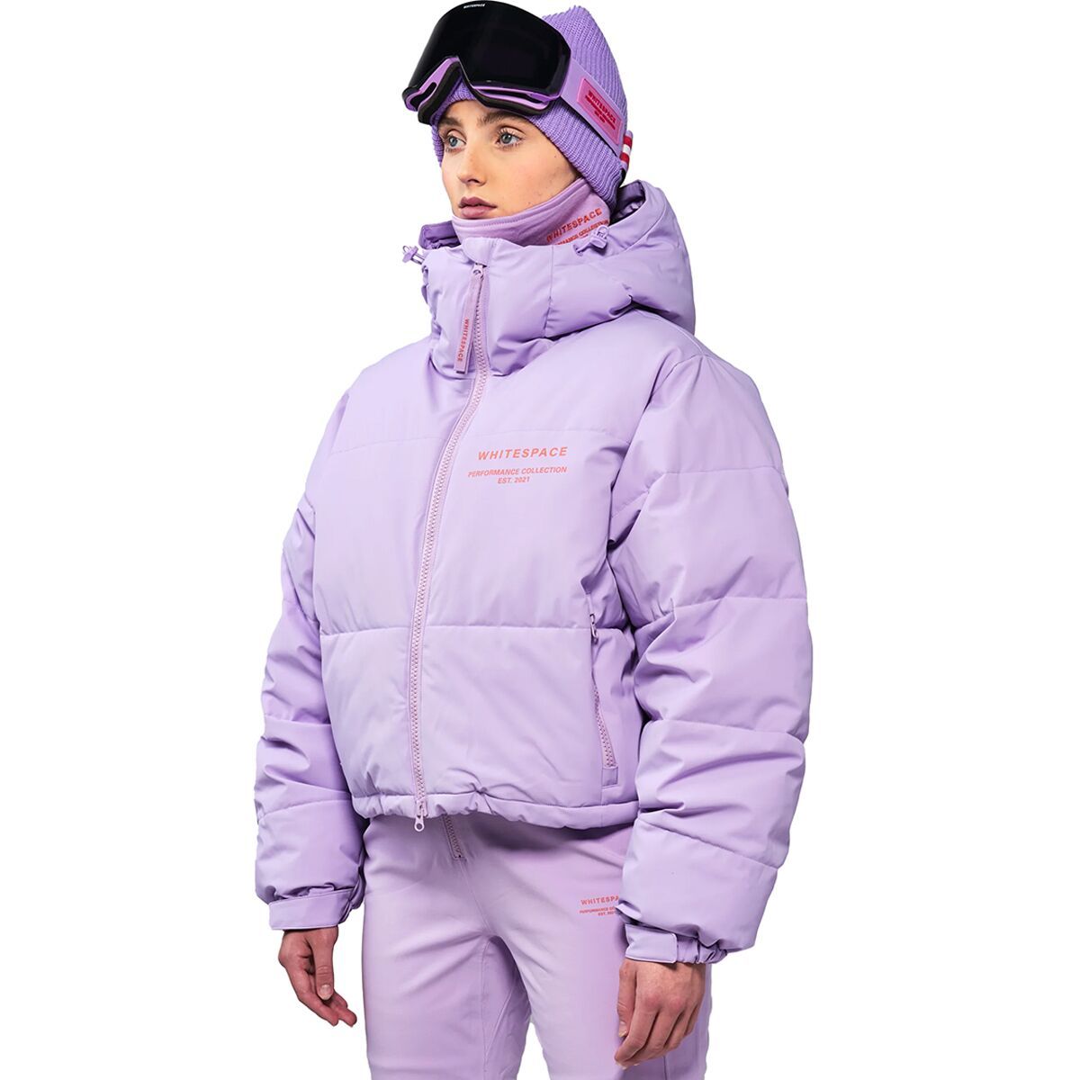 Image of WHITESPACE Cropped Puffer Jacket - Women's Lilac Purple, XL