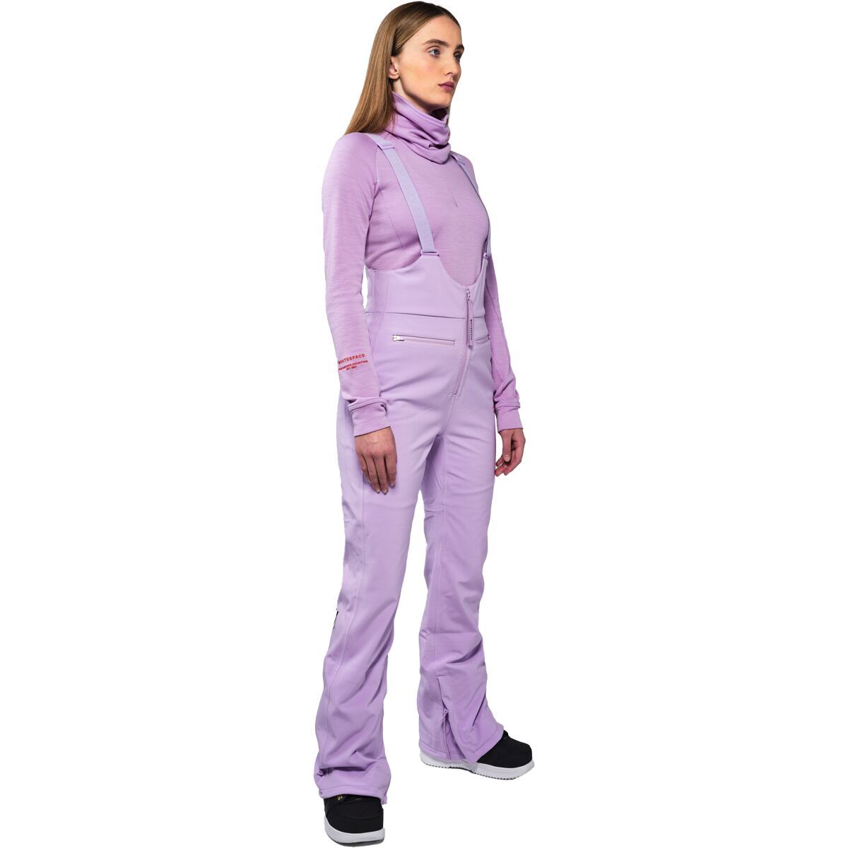 WHITESPACE High Waisted Riding Bib Pant - Women's Lilac Purple, XL