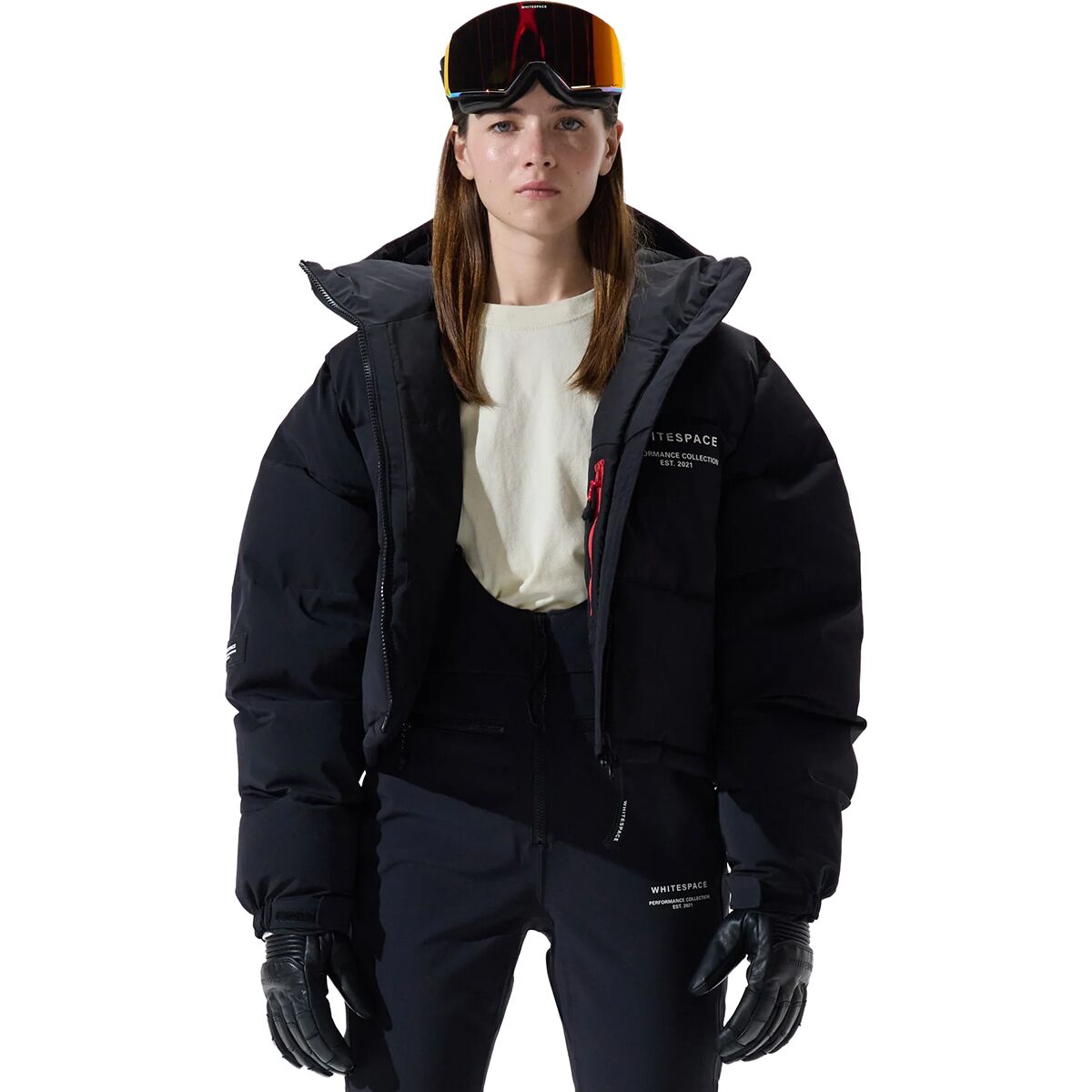 Image of WHITESPACE Cropped Puffer Jacket - Women's Black Onyx, S