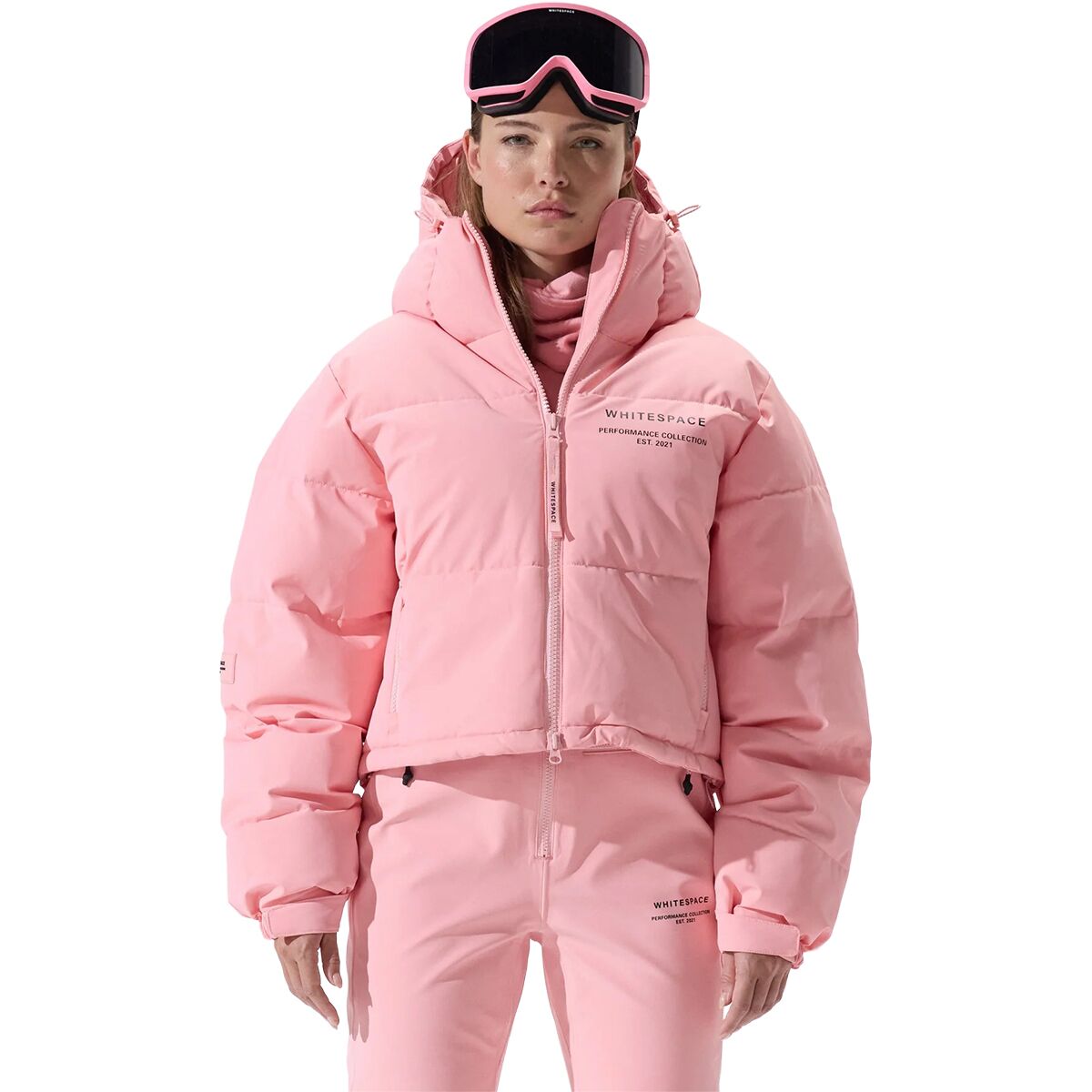 Image of WHITESPACE Cropped Puffer Jacket - Women's Pink Icing, M