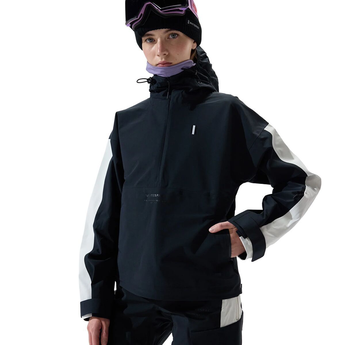 Image of WHITESPACE Performance Anorak Jacket - Women's Black/Warm White, L