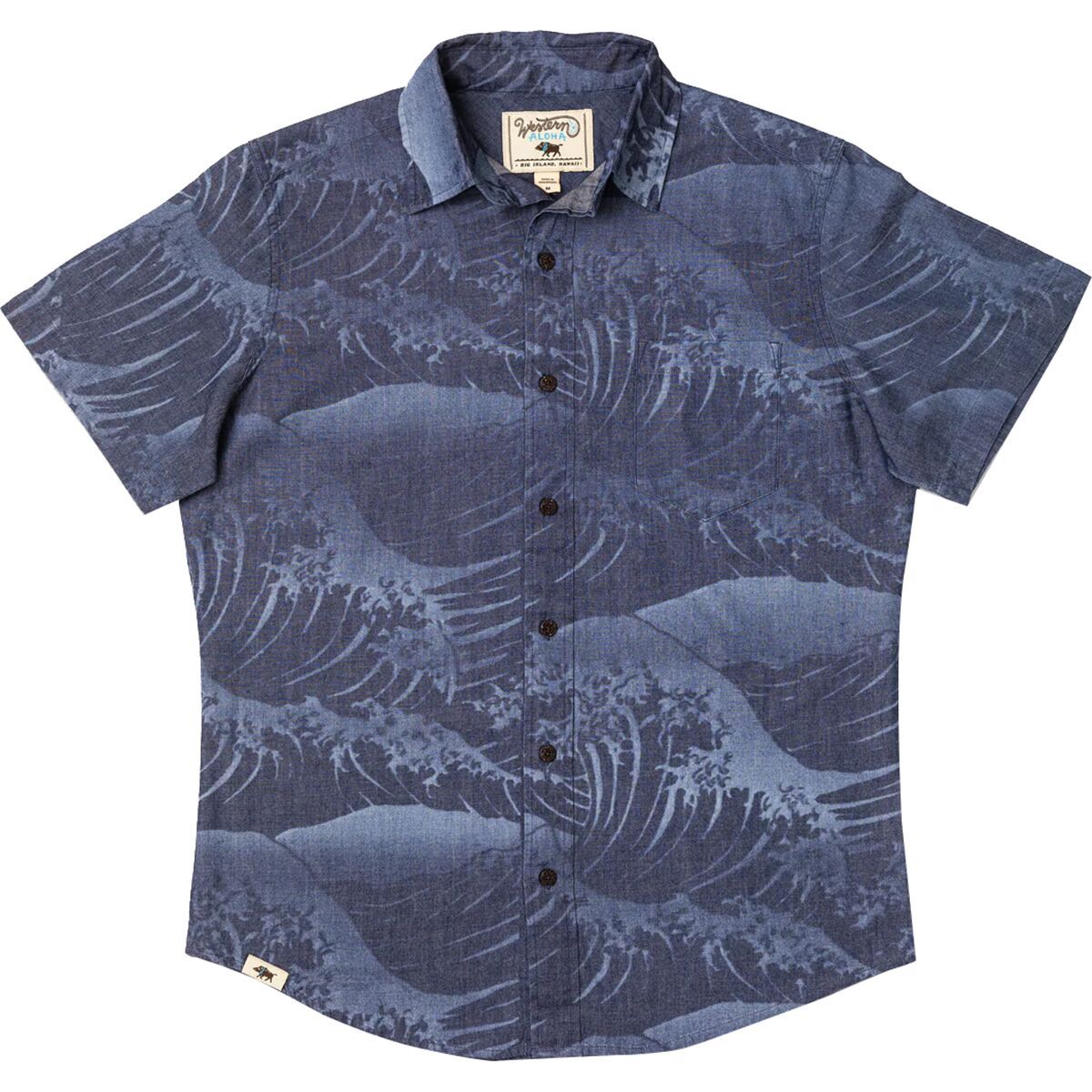 Western Aloha Aloha Alenuihaha Shirt - Men's Indigo Denim, S