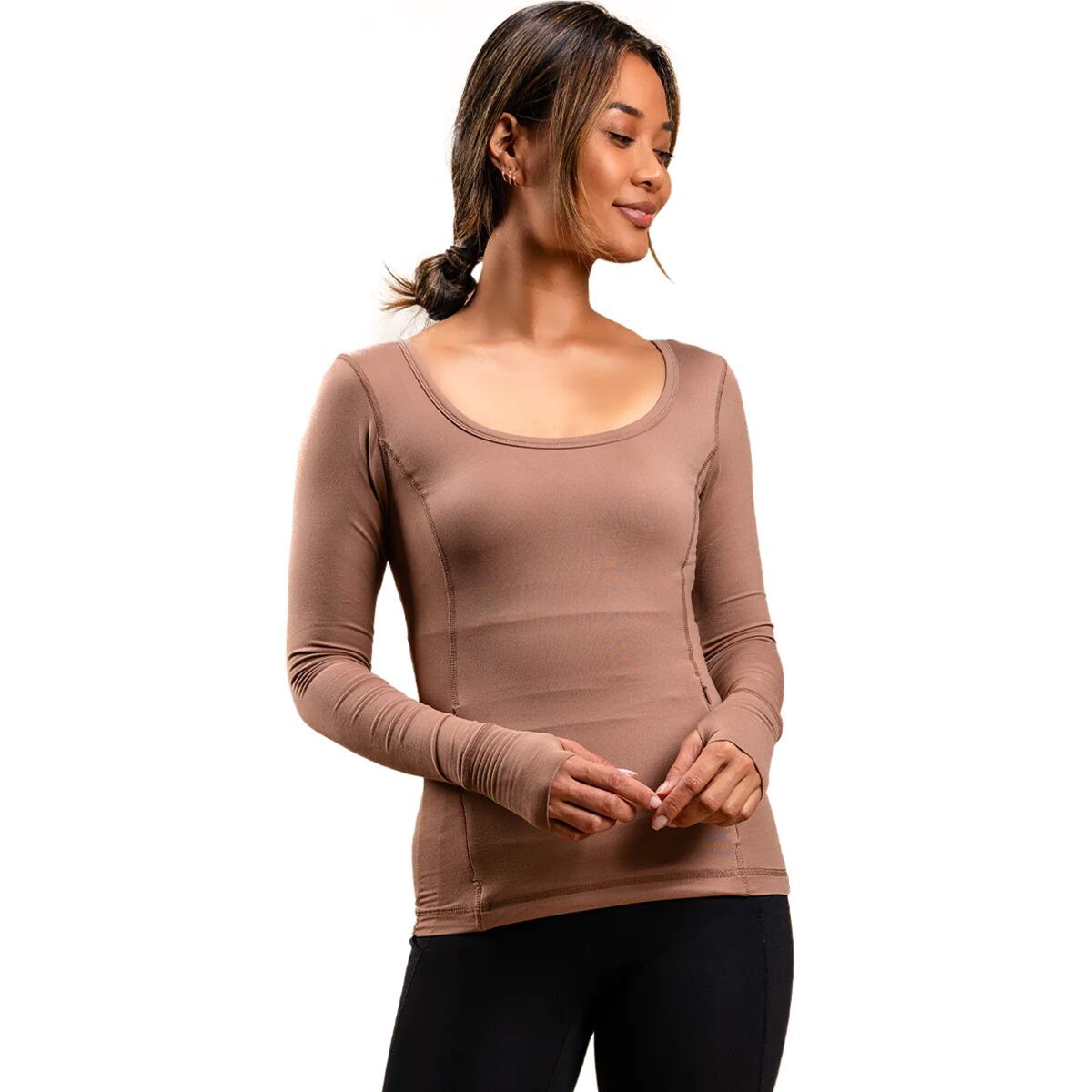 Image of Wondery Anza Long Sleeve Baselayer - Women's Clay, M