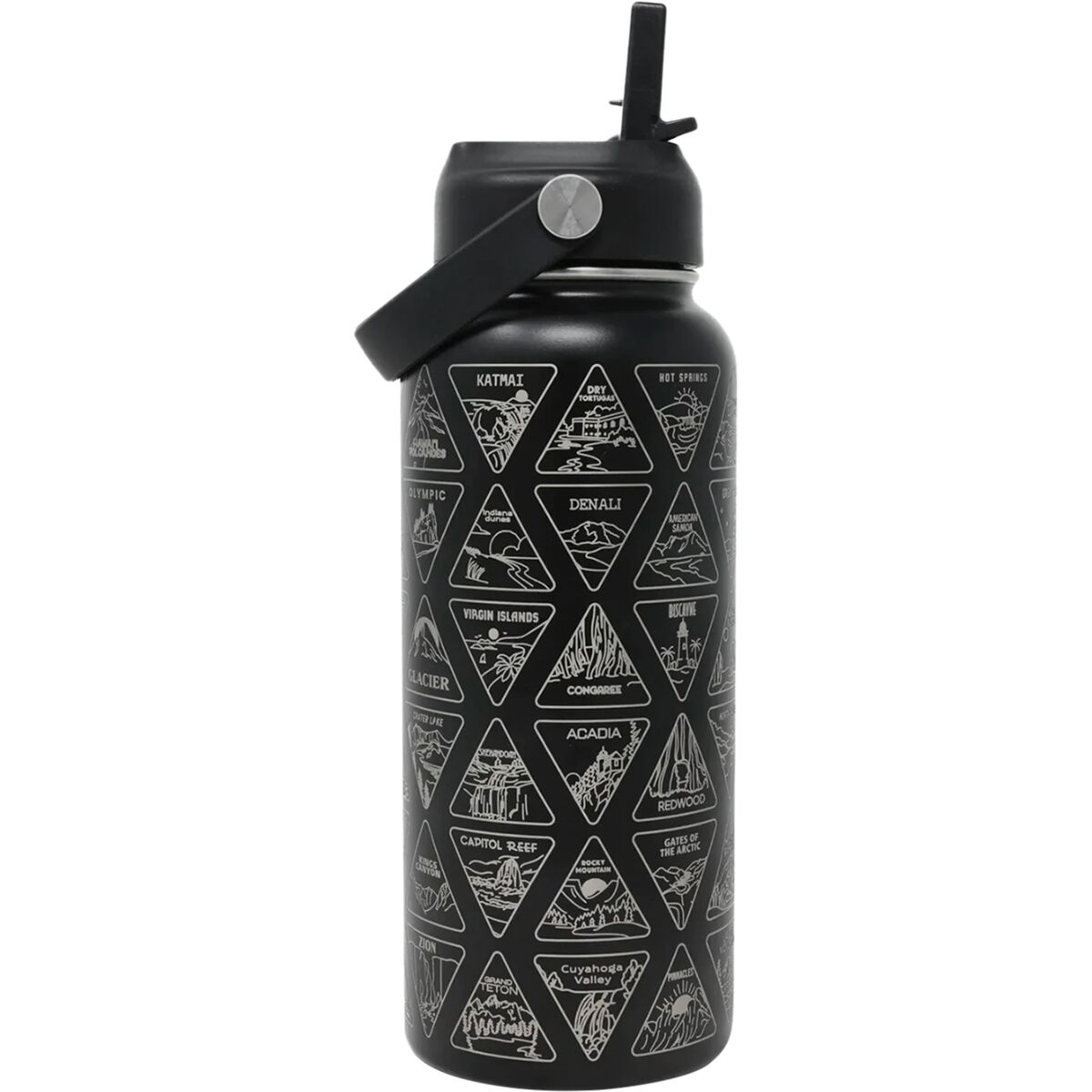 Wondery Parks Of The USA Wide Mouth Water Bottle - 63 National Park Sticker Bucket List, 32oz, BPA-Free - View #4