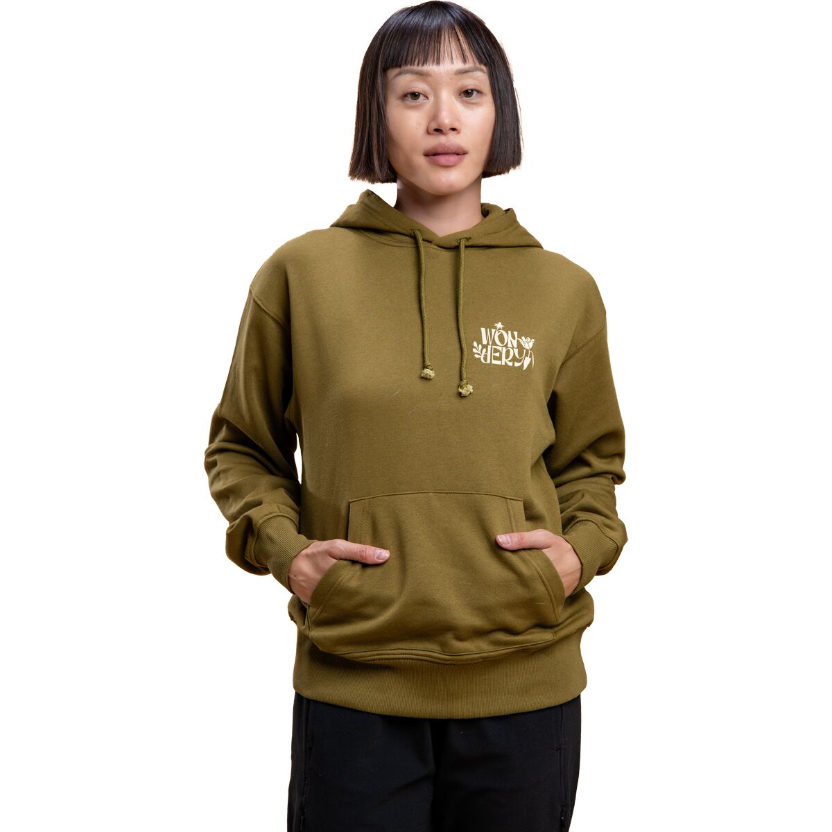 Image of Wondery Geometric Florals Hoodie - Women's Spikemoss, M