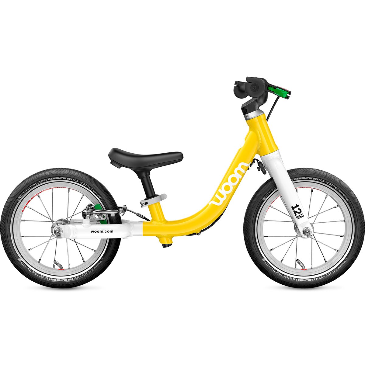 Image of Woom GO 1 12in Balance Bike - Toddlers' Vibrant Yellow, One Size