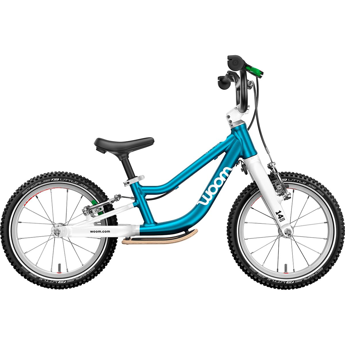 Image of Woom GO 1 Plus 14in Balance Bike - Kids' Metallic Blue, One Size