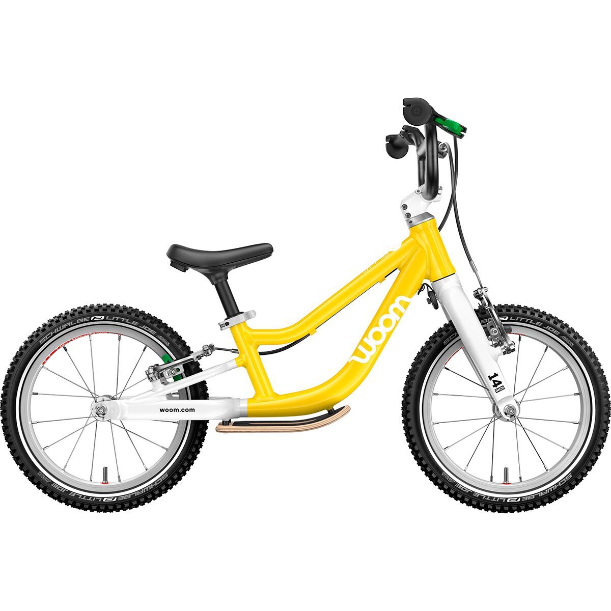 Image of Woom GO 1 Plus 14in Bike - Kids' Vibrant Yellow, One Size