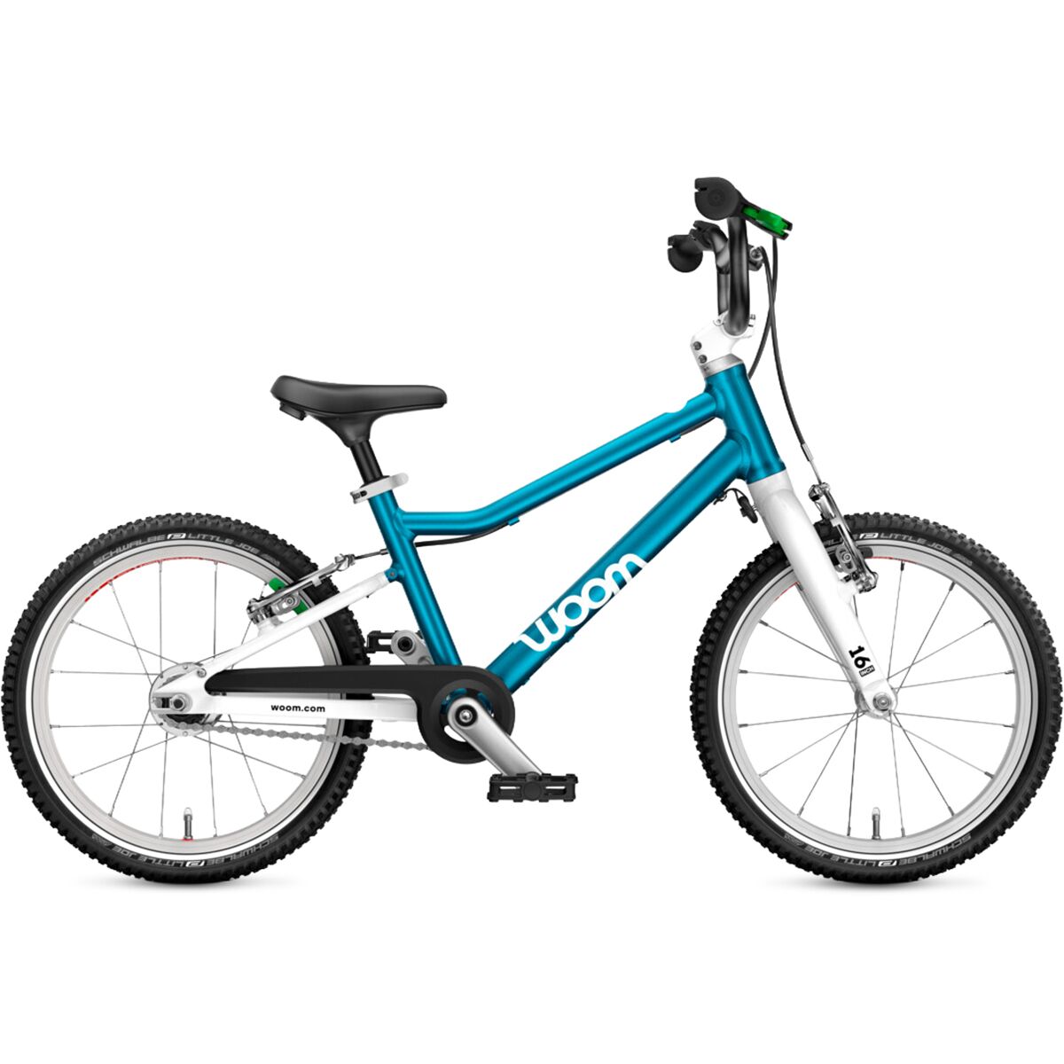 Image of Woom GO 3 Automagic 16in Bike - Kids' Metallic Blue, One Size