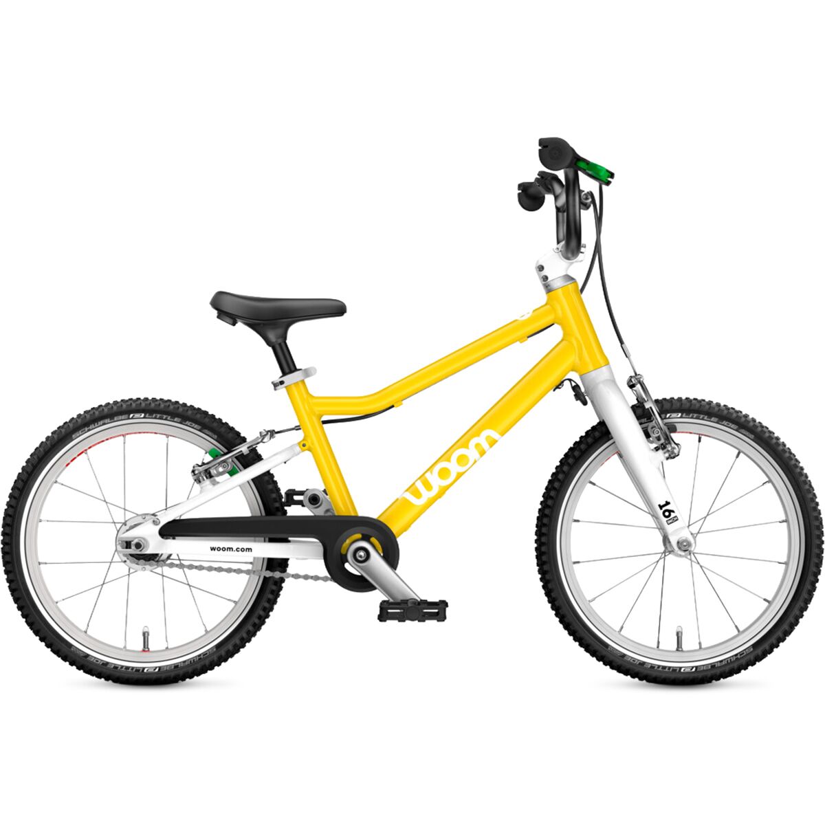 Image of Woom GO 3 Automagic 16in Bike - Kids' Vibrant Yellow, One Size