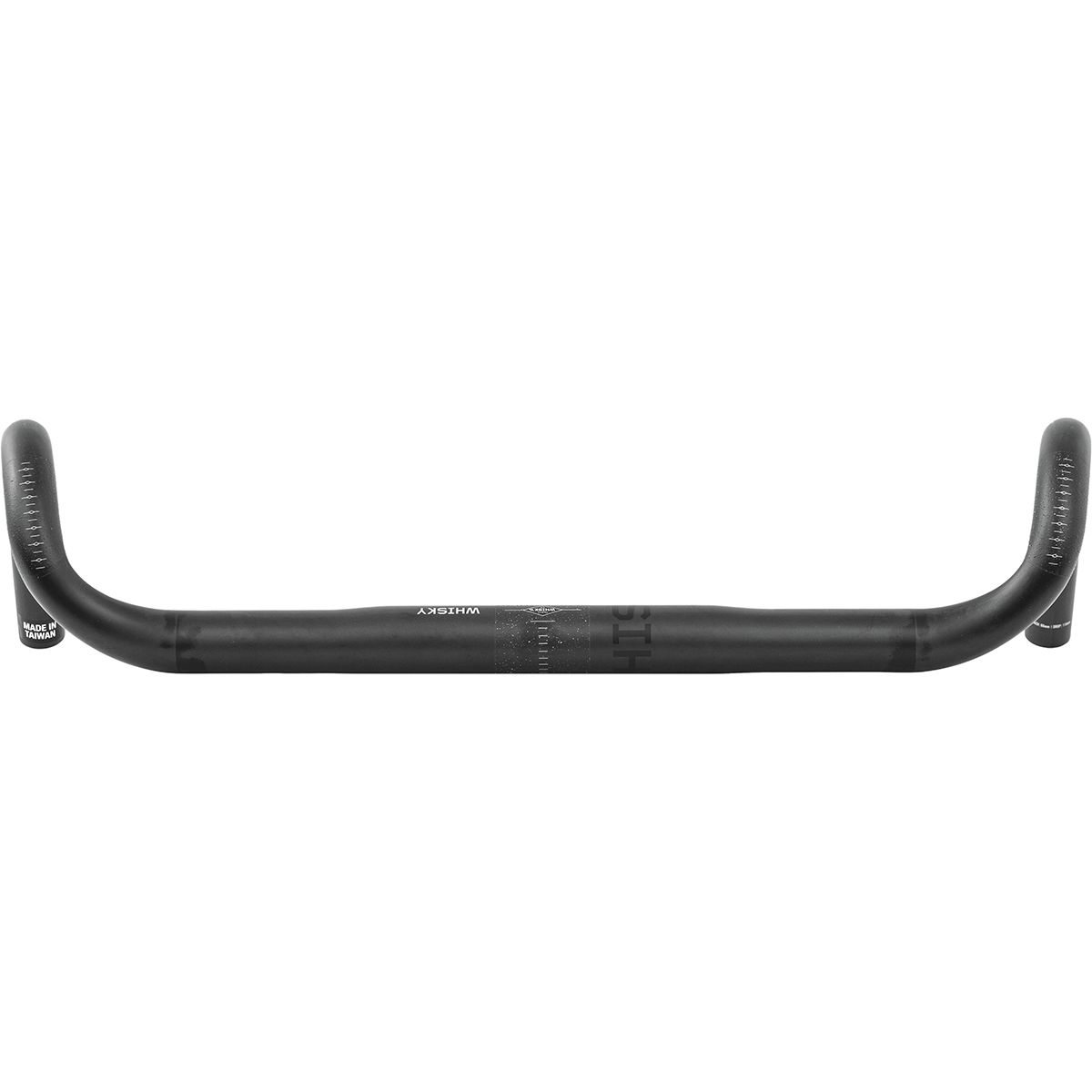 Whisky No.9 12F Carbon Drop Bar 38cm 12 Degree Flare Matte Black