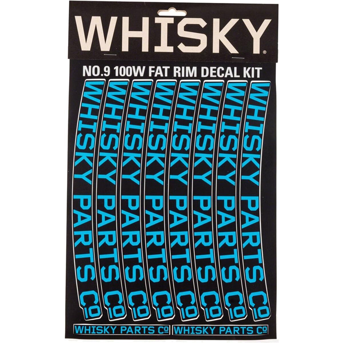 Image of Whisky Parts Co. 100W Rim Decal Kit For 2 Rims Cyan, One Size