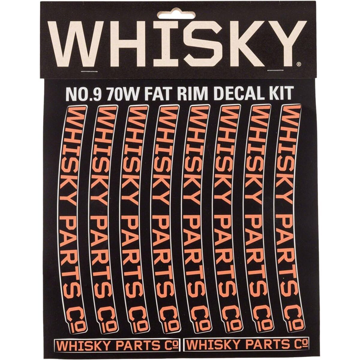 Whisky Parts Co. 70W Rim Decal Kit For 2 Rims Orange, One Size