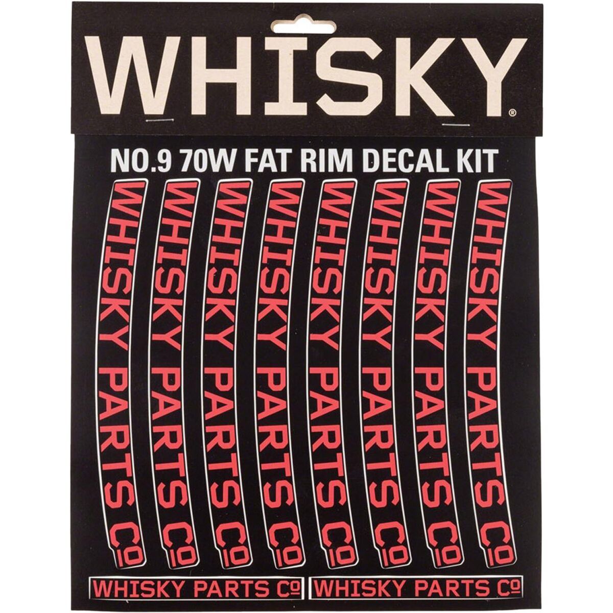 Image of Whisky Parts Co. 70W Rim Decal Kit - 2-Pack Red, One Size