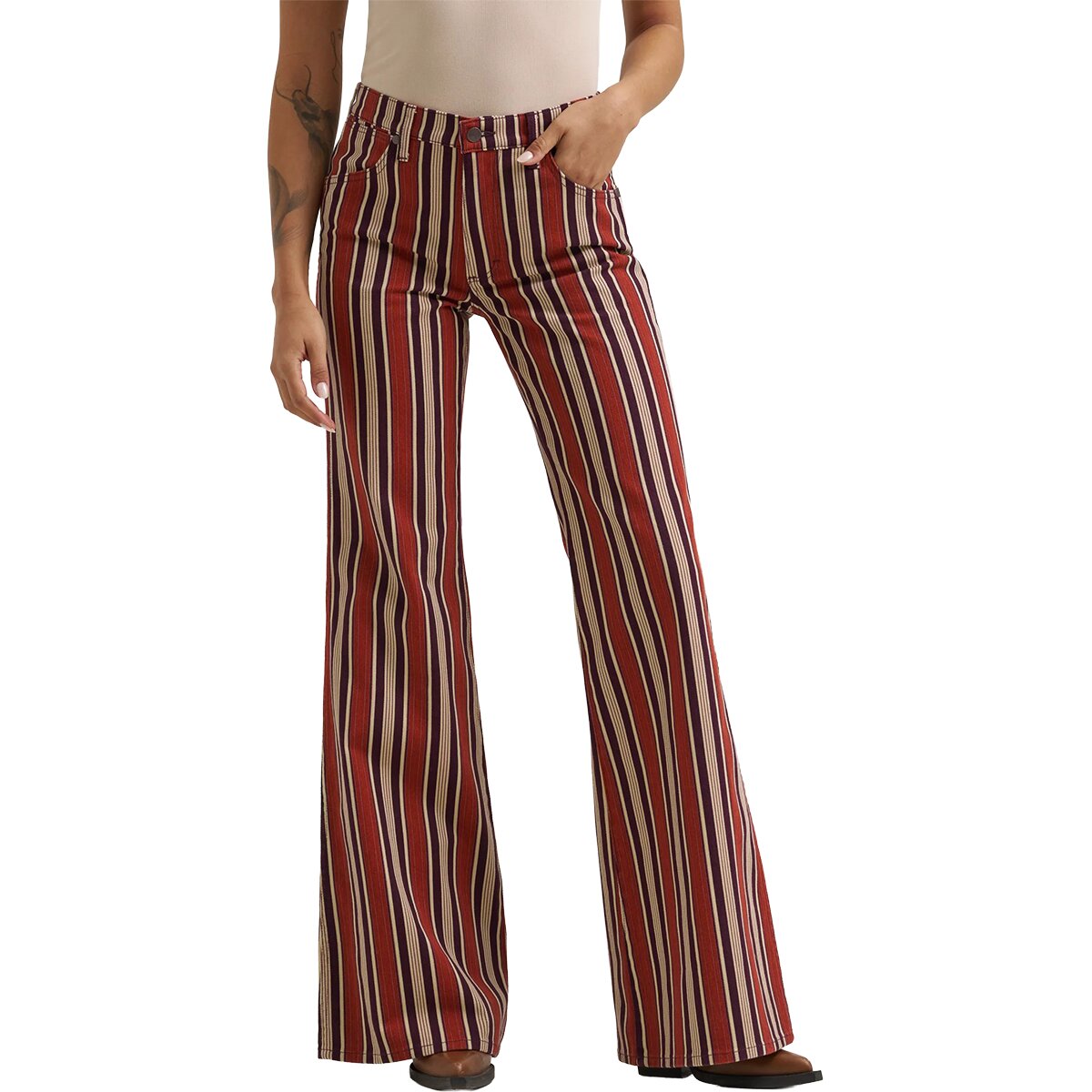 Image of Wrangler High Rise 70s Flare Pant - Women's Desert Disco, 24x32