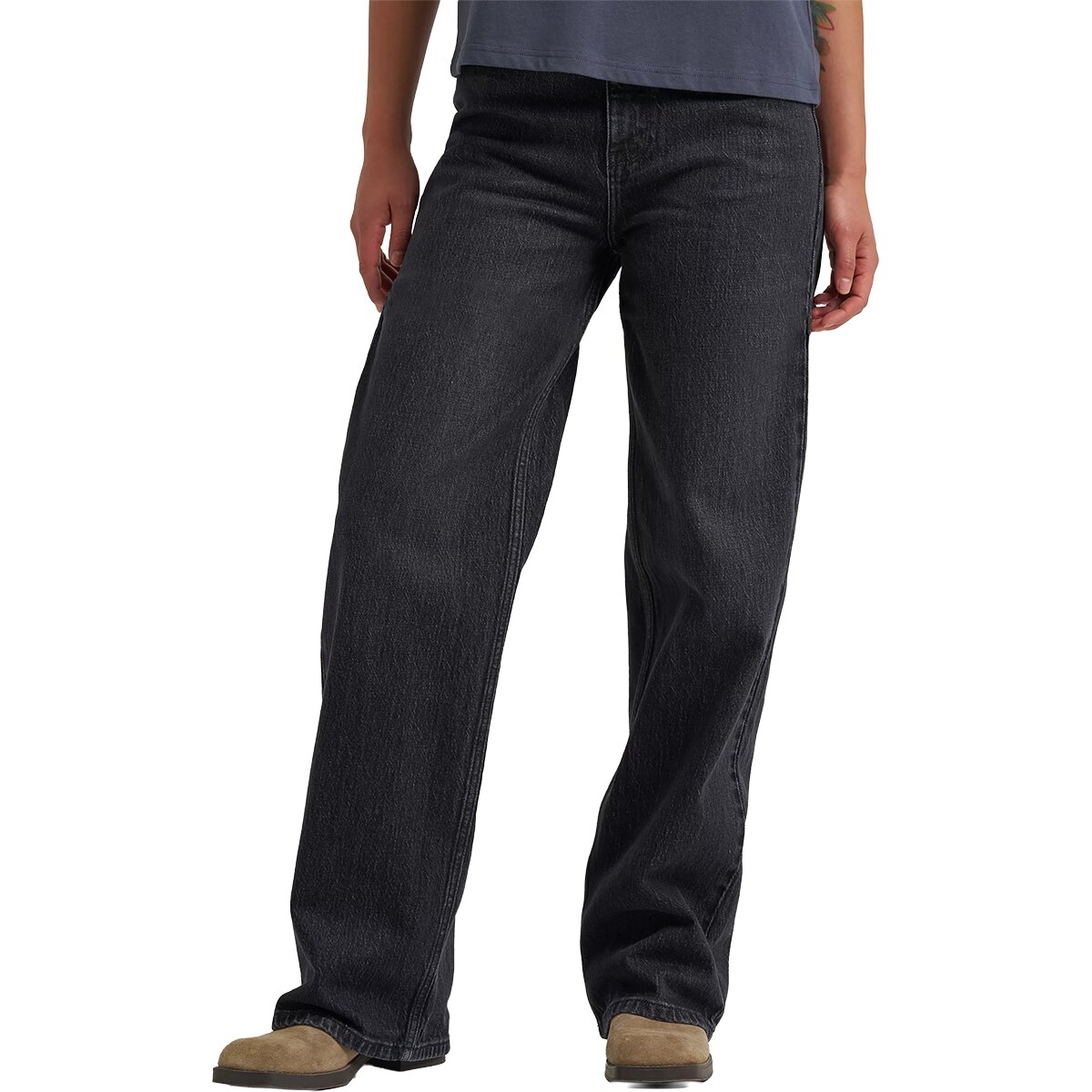 Image of Wrangler Mid Rise Loose Straight Jean - Women's Dark Sky, 28