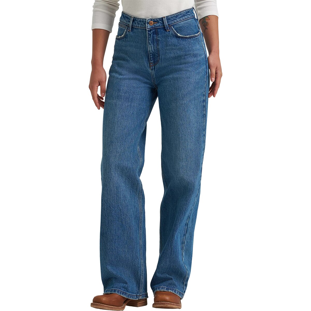 Image of Wrangler Mid Rise Loose Straight Jean - Women's Sparrow, 29