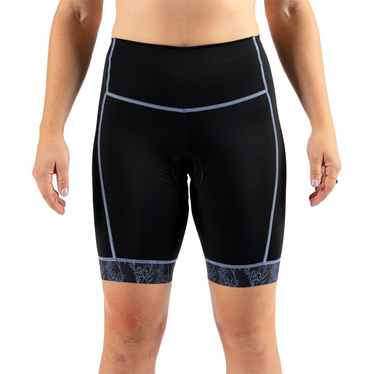 Wild Rye Alyssa Chammy Short Liner- Women's Black/Alpine Bloom, 18