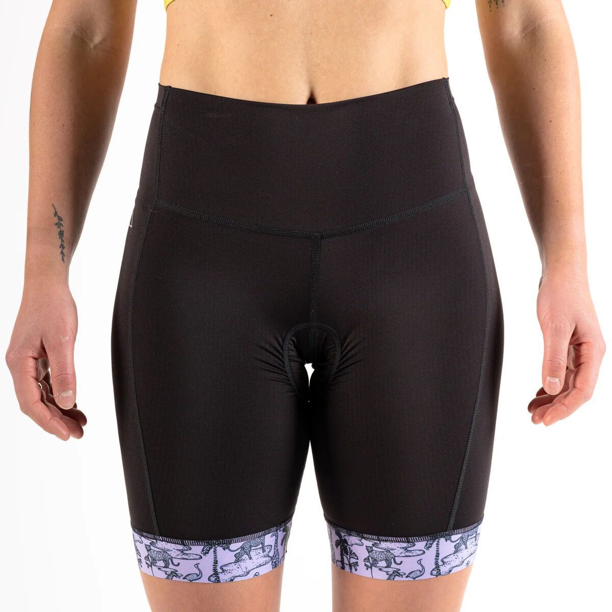 Wild Rye Alyssa Chammy Short Liner- Women's Black/Jungle Cats, 14