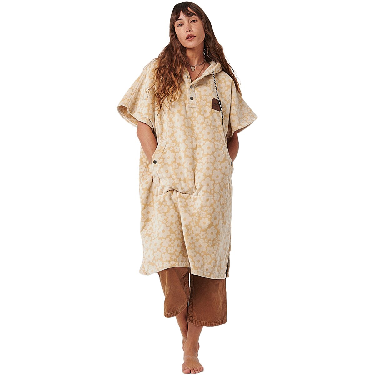 Image of Slowtide Ginny Extra-Warm Poncho Sandstone, L/XL