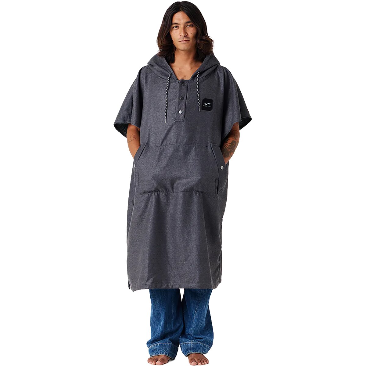 Image of Slowtide Daybreak Quick-Dry Poncho Black, L/XL