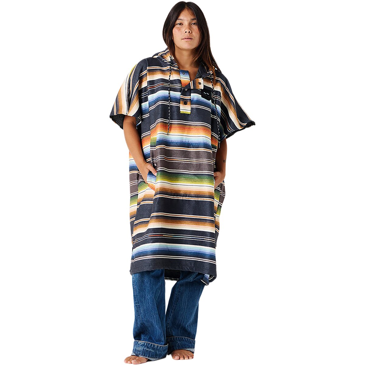 Image of Slowtide Santana Quick-Dry Poncho Black, L/XL