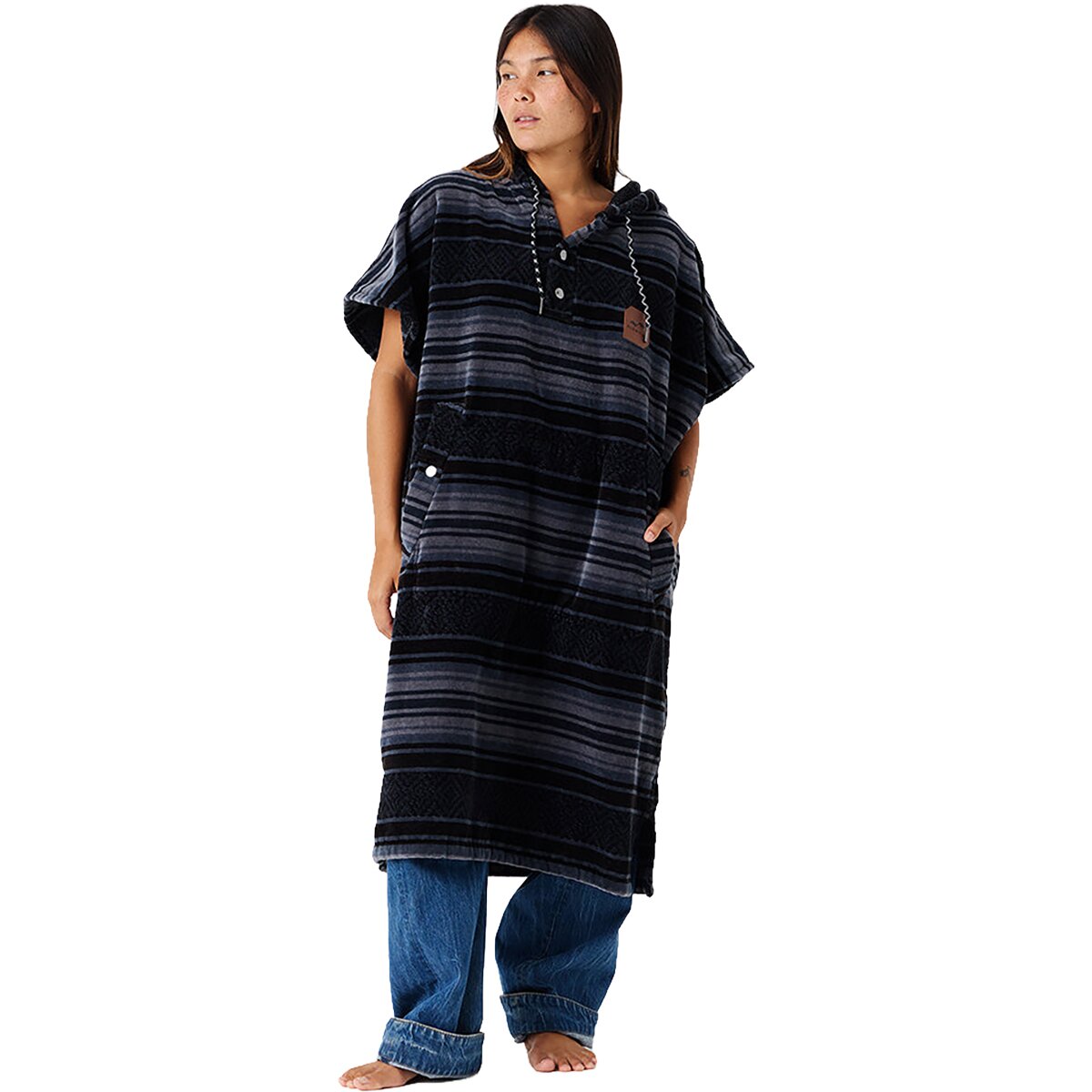 Image of Slowtide Oso Poncho Black, L/XL